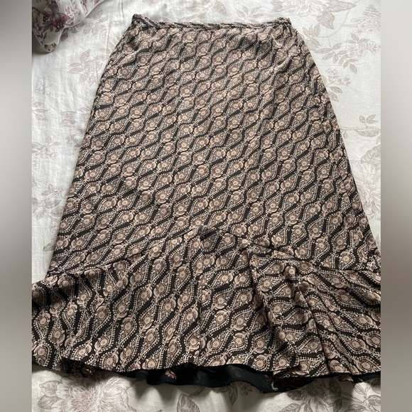 Emma James Dark Floral Paisley Pull On Reversible Midi Skirt 12 Fairy Boho Y2K - Picture 4 of 8